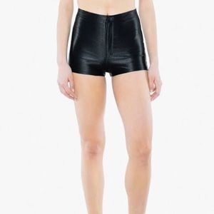 American apparel nylon elastic high rise shorts